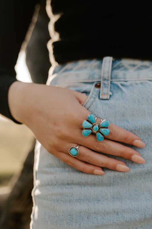 Kingman Turquoise Ring - Size 7.5