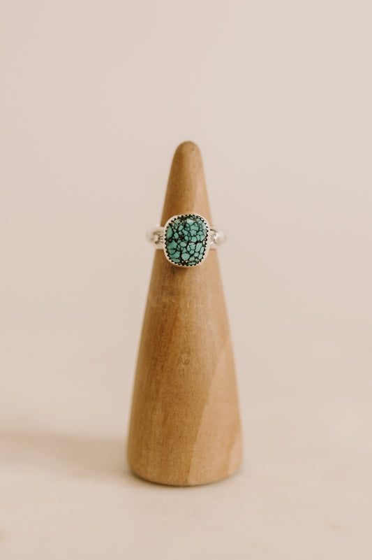 Number 8 Turquoise Ring - Size 4