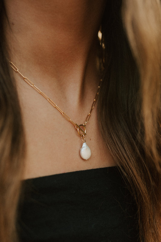 Freshwater Coin Pearl Necklace