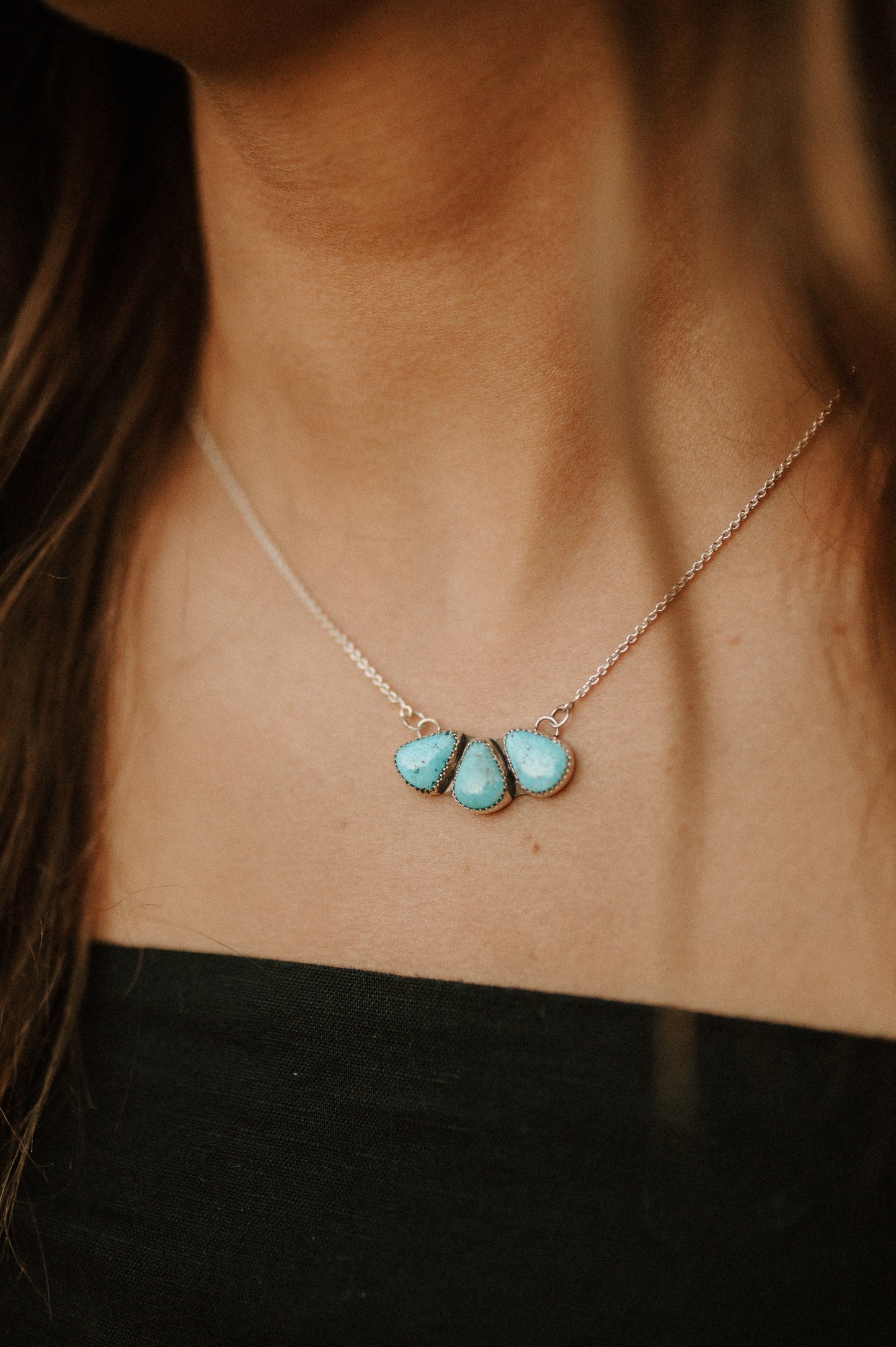 Kingman Turquoise Pendant Necklace