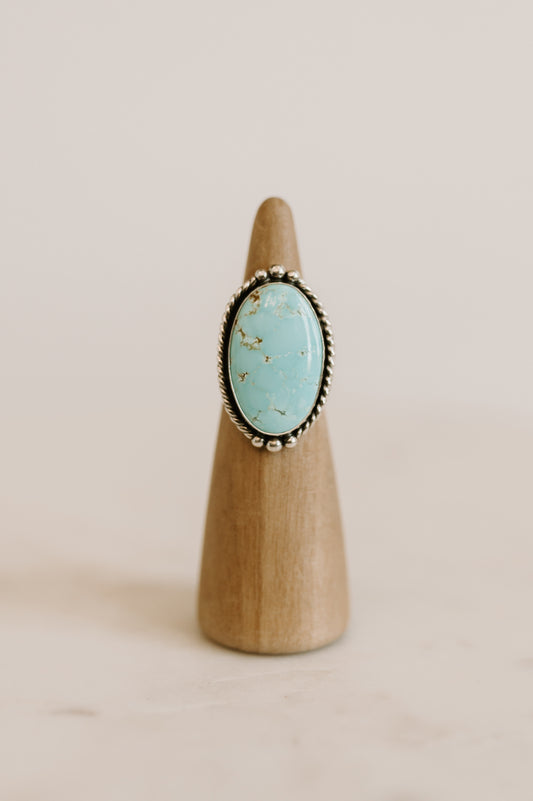 Number 8 Turquoise Ring - Size 7