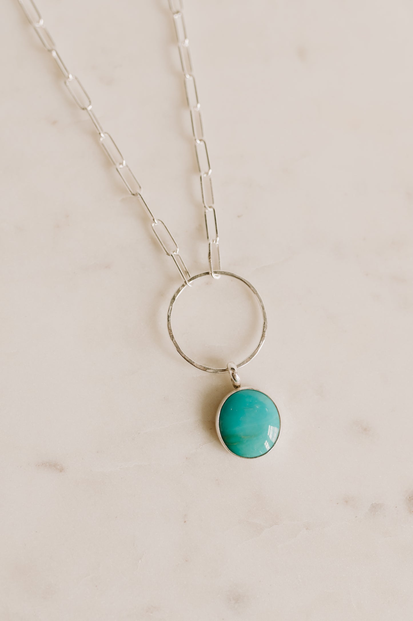 Kingman Turquoise Pendant Necklace