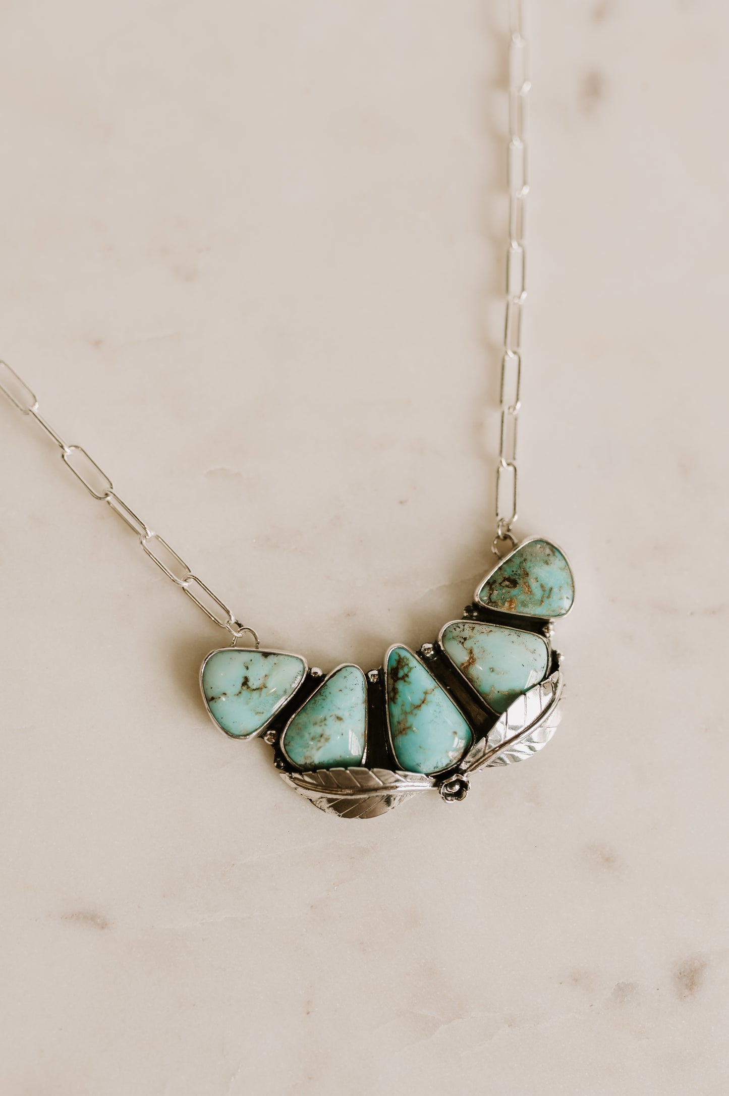 Lone Mountain Turquoise Pendant Necklace