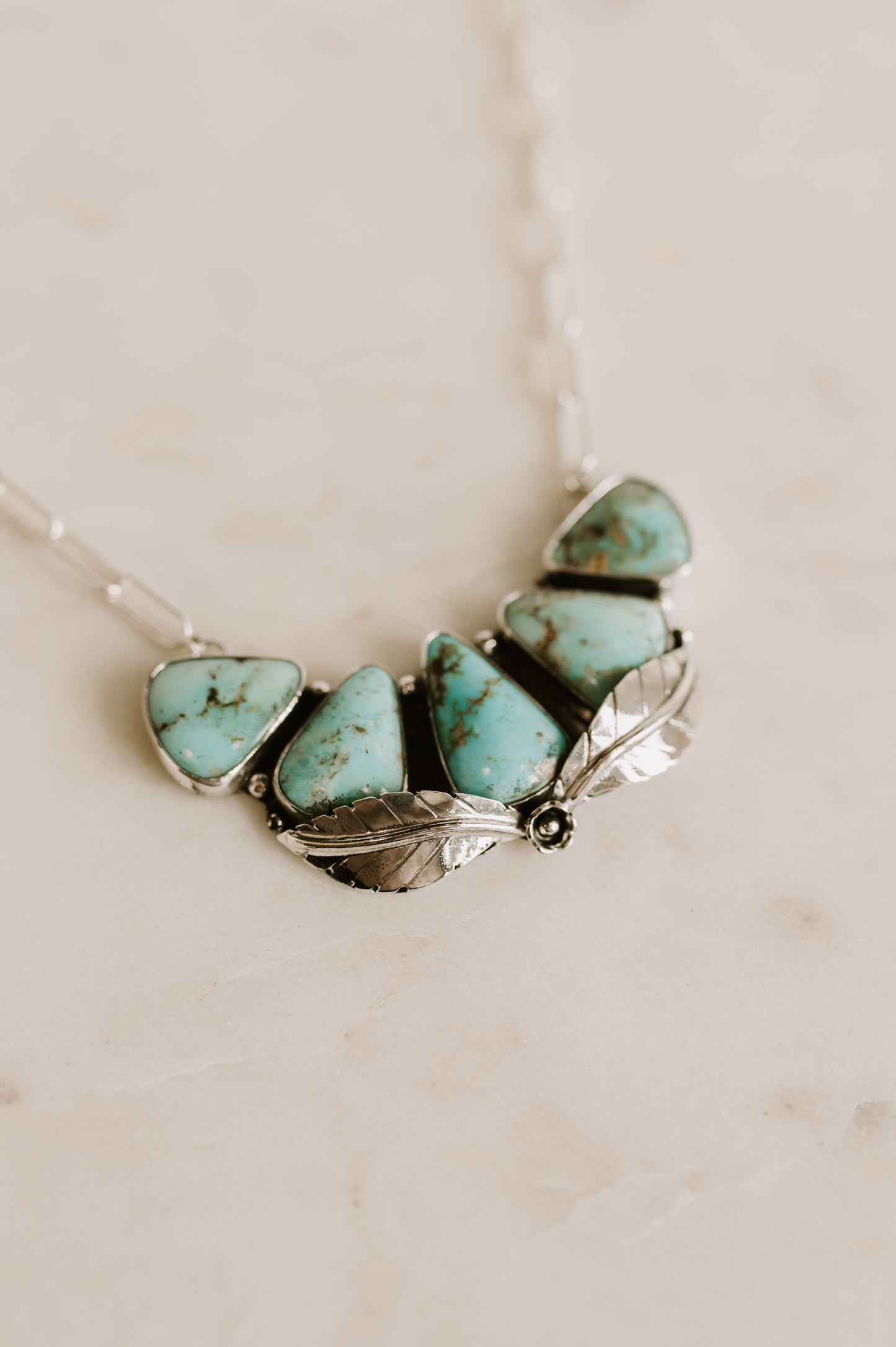 Lone Mountain Turquoise Pendant Necklace