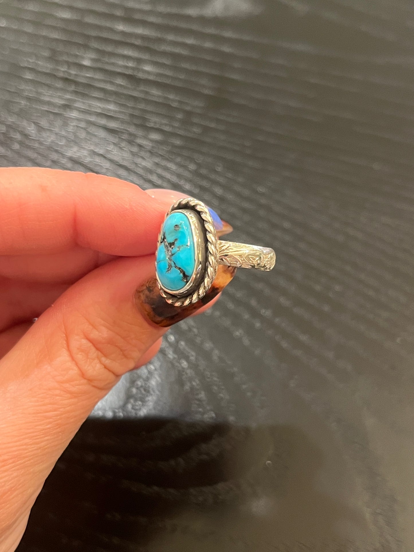 Kingman Turquoise Ring - Size 6