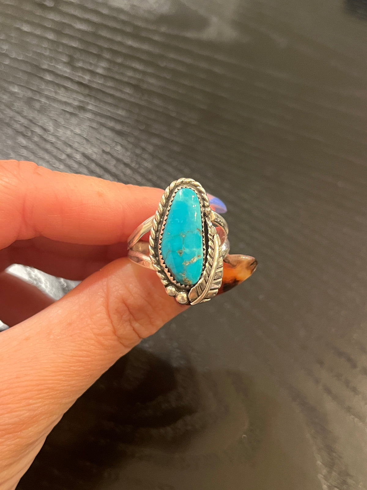Kingman Turquoise Ring - Size 10