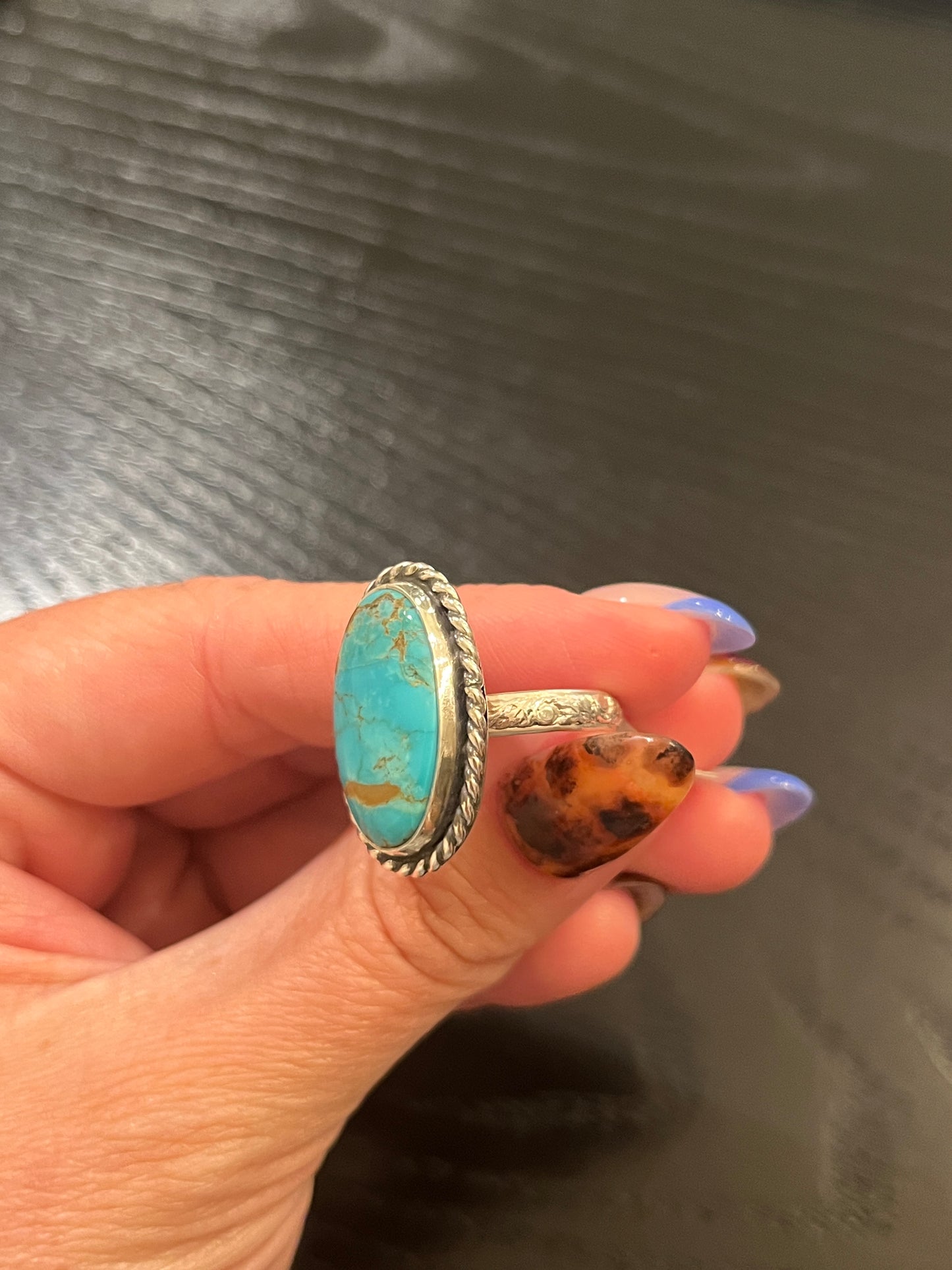 Lone Mountain Turquoise Ring - Size 9